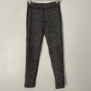 Old Navy Active Girls 14 Black and Gray Striped Leggings